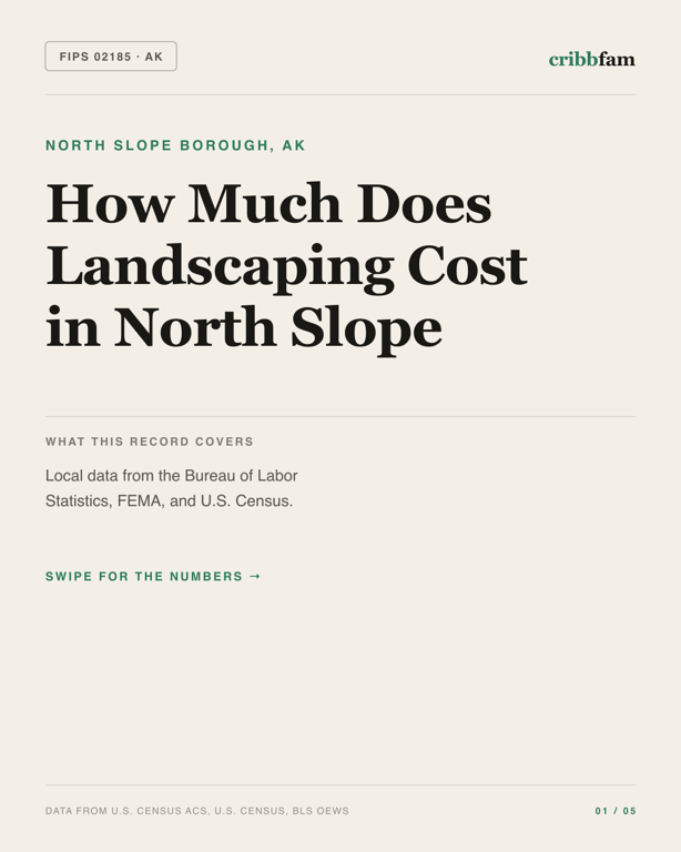 Landscaping in North Slope Borough, AK — regional cost snapshot