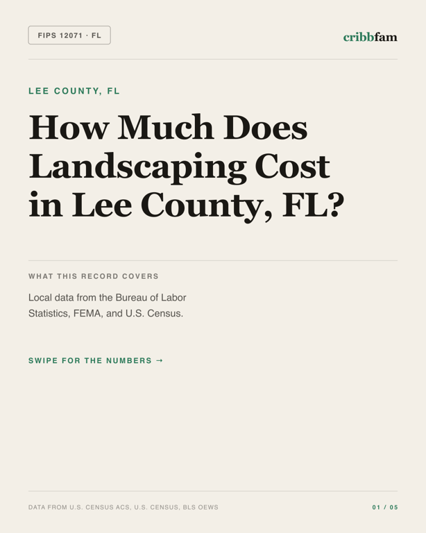 Landscaping in Lee County, FL — regional cost snapshot
