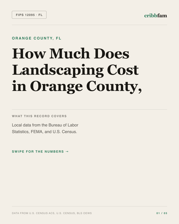 Landscaping in Orange County, FL — regional cost snapshot