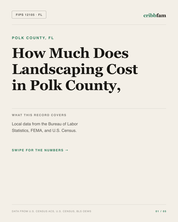 Landscaping in Polk County, FL — regional cost snapshot
