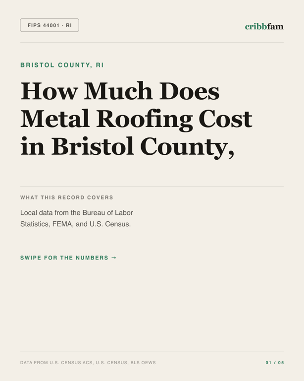 Metal Roofing in Bristol County, RI — regional cost snapshot