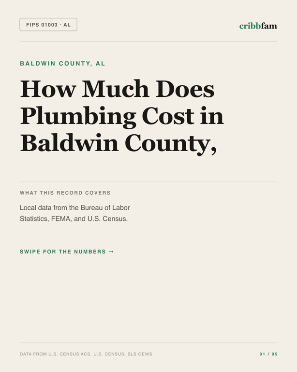 Plumbing in Baldwin County, AL — regional cost snapshot