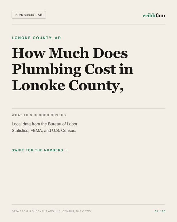 Plumbing in Lonoke County, AR — regional cost snapshot