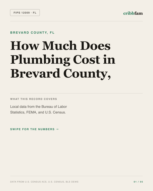 Plumbing in Brevard County, FL — regional cost snapshot