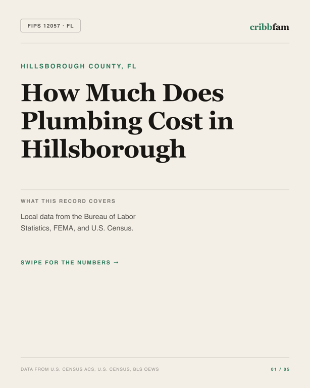 Plumbing in Hillsborough County, FL — regional cost snapshot