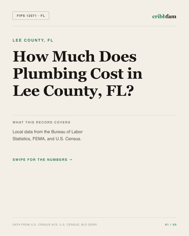 Plumbing in Lee County, FL — regional cost snapshot