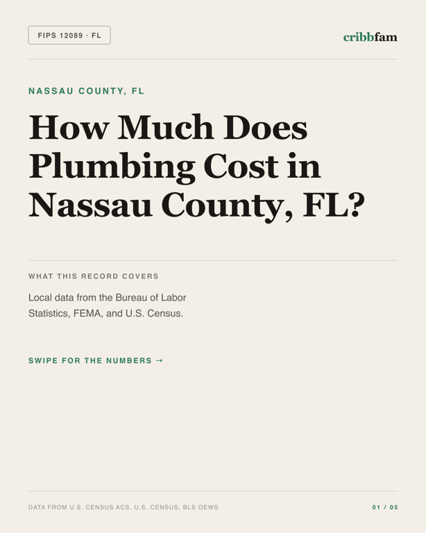 Plumbing in Nassau County, FL — regional cost snapshot
