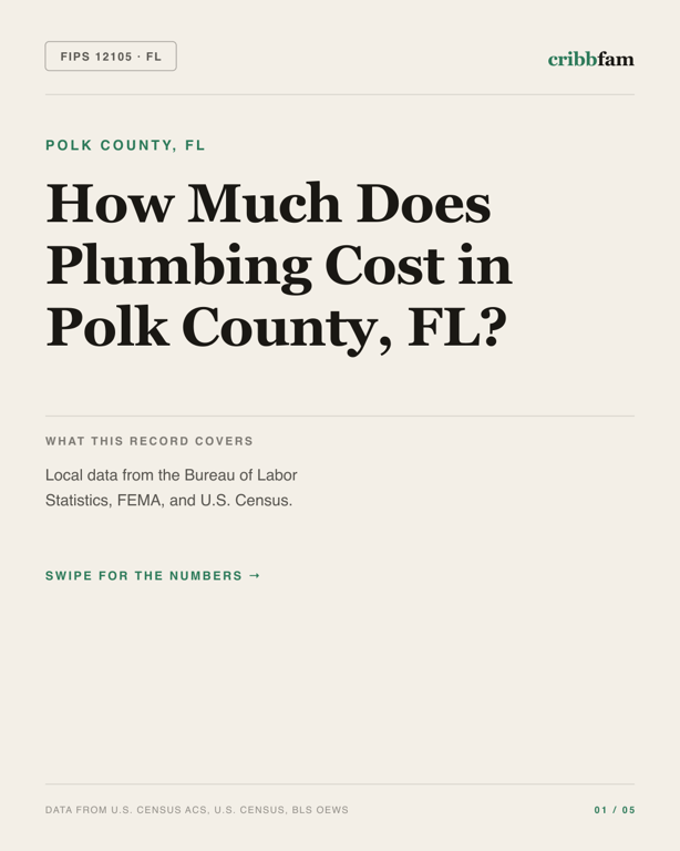 Plumbing in Polk County, FL — regional cost snapshot