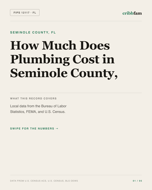 Plumbing in Seminole County, FL — regional cost snapshot