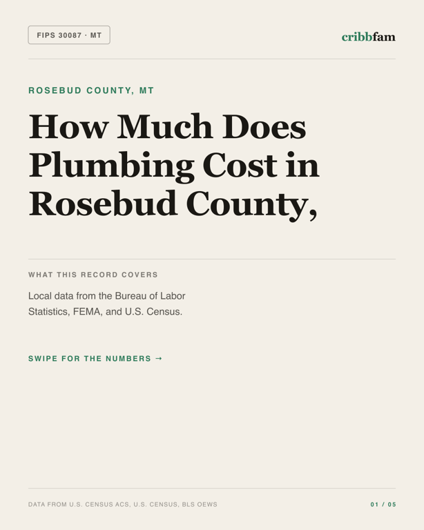 Plumbing in Rosebud County, MT — regional cost snapshot