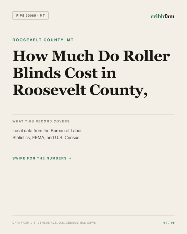Roller Blinds in Roosevelt County, MT — regional cost snapshot