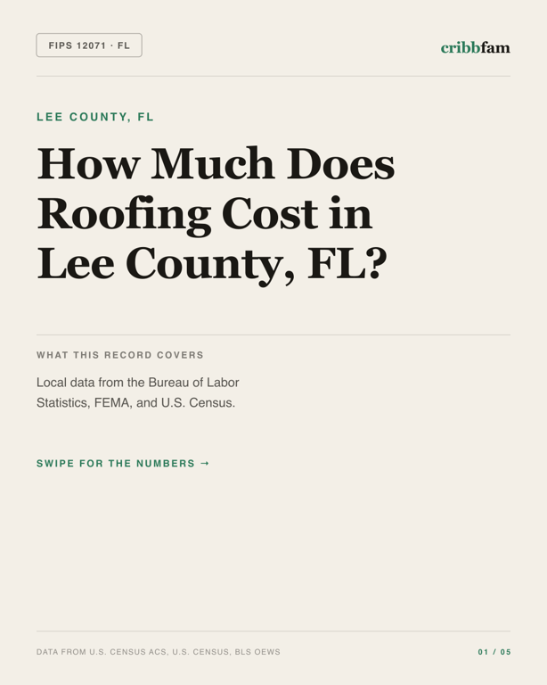 Roofing in Lee County, FL — regional cost snapshot