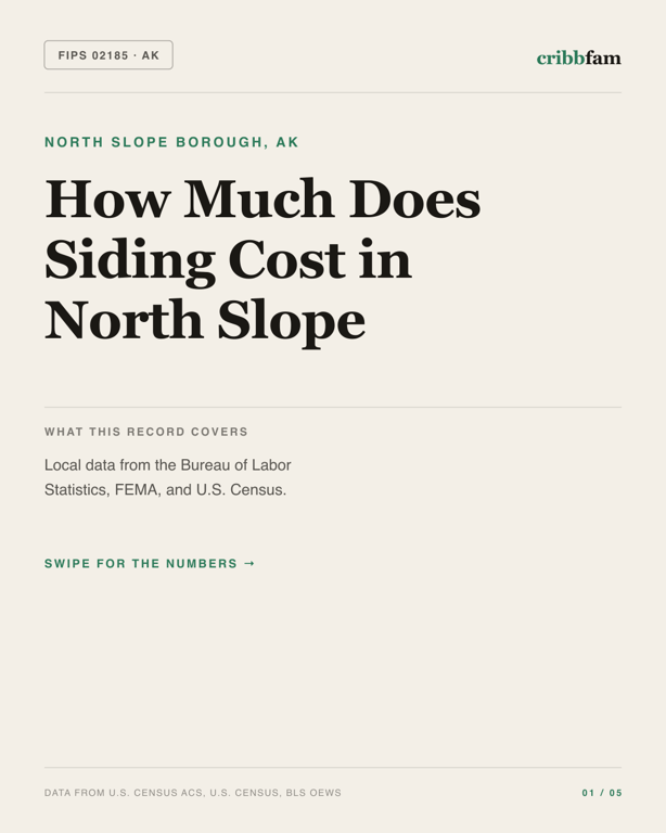 Siding in North Slope Borough, AK — regional cost snapshot