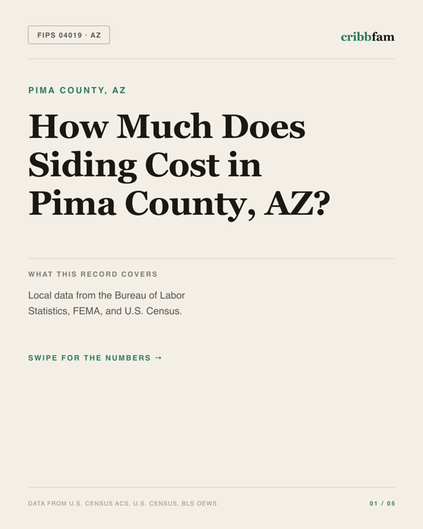 Siding in Pima County, AZ — regional cost snapshot