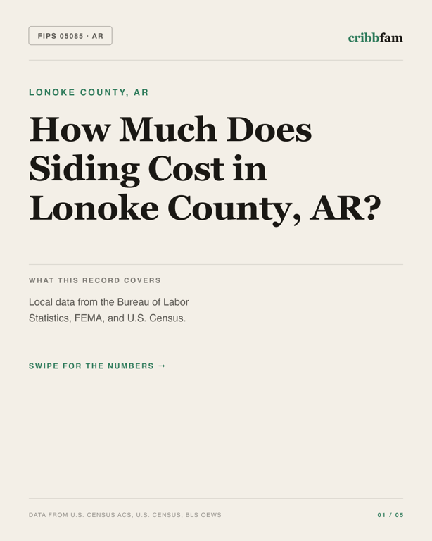 Siding in Lonoke County, AR — regional cost snapshot
