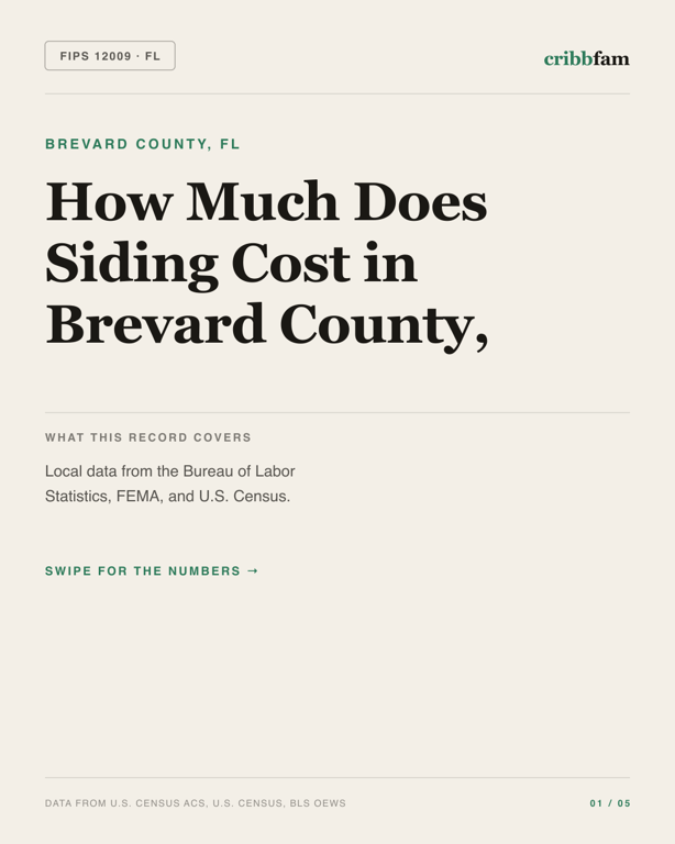 Siding in Brevard County, FL — regional cost snapshot