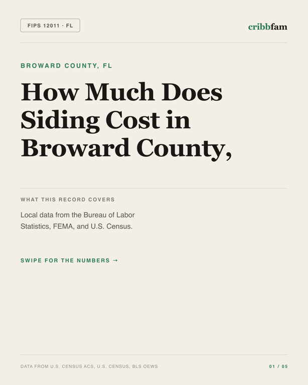 Siding in Broward County, FL — regional cost snapshot