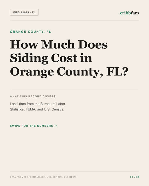 Siding in Orange County, FL — regional cost snapshot