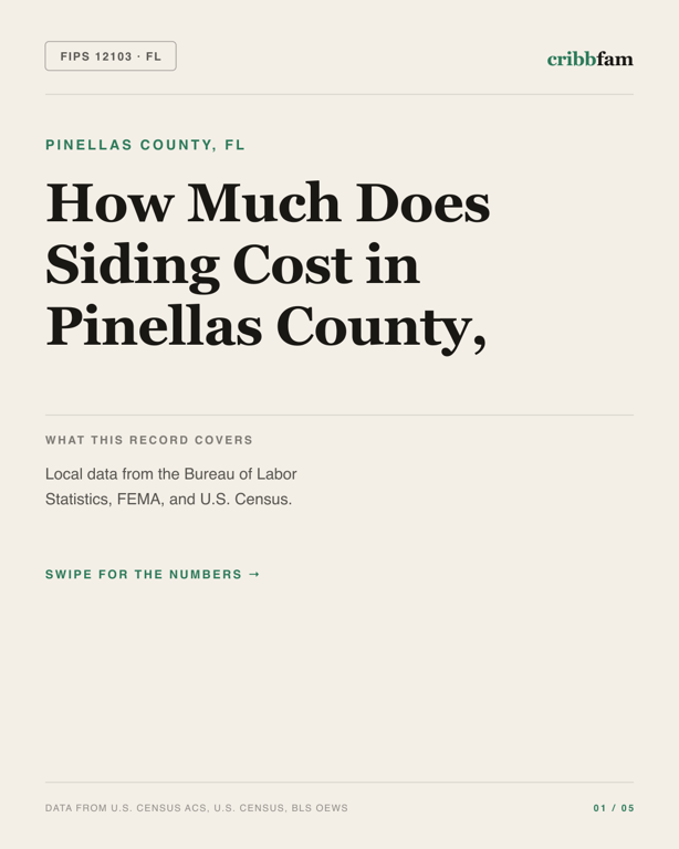 Siding in Pinellas County, FL — regional cost snapshot