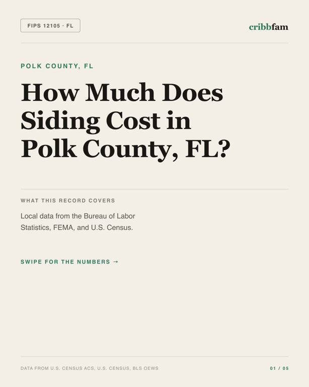 Siding in Polk County, FL — regional cost snapshot