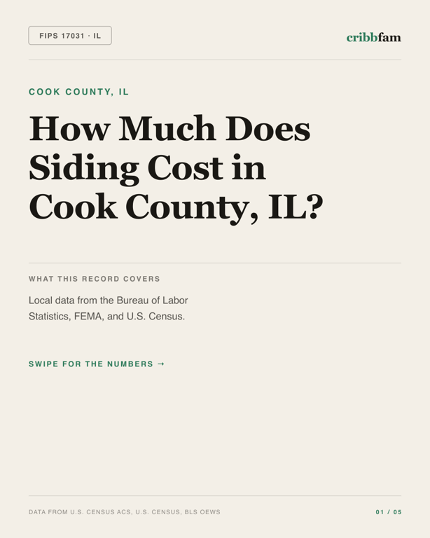 Siding in Cook County, IL — regional cost snapshot