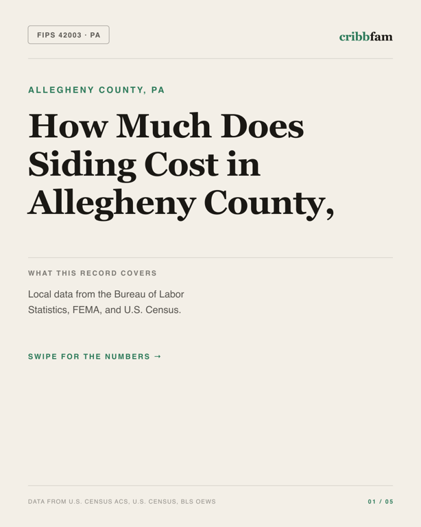 Siding in Allegheny County, PA — regional cost snapshot