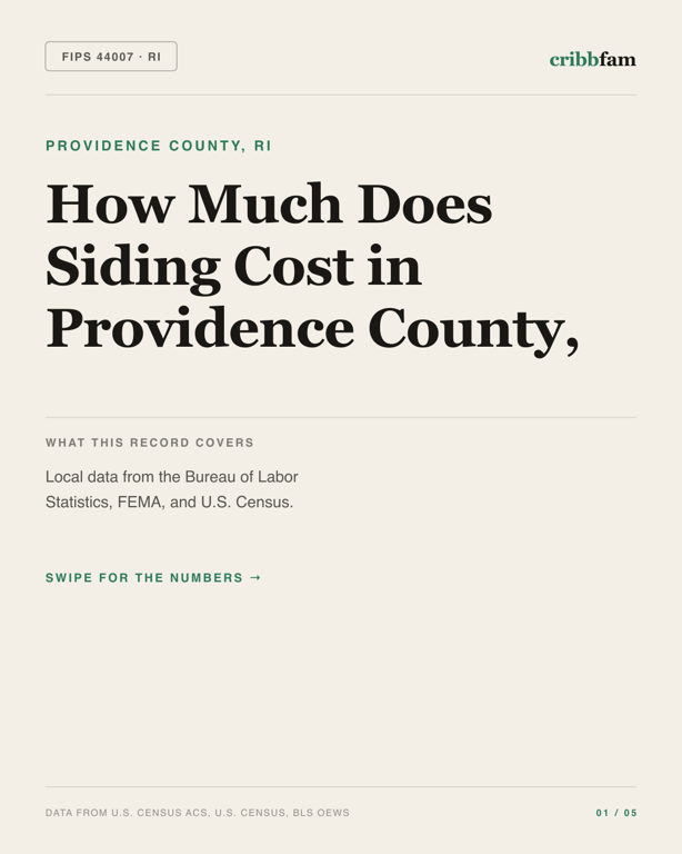Siding in Providence County, RI — regional cost snapshot