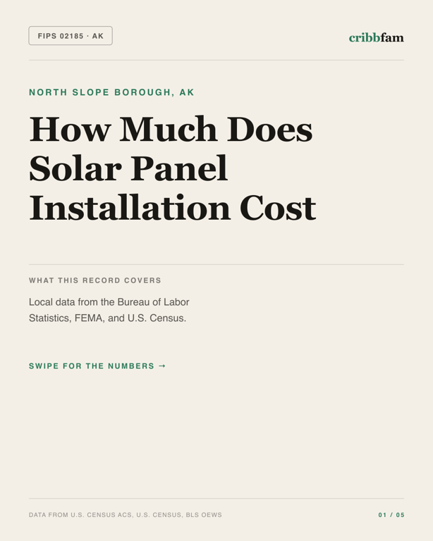 Solar in North Slope Borough, AK — regional cost snapshot