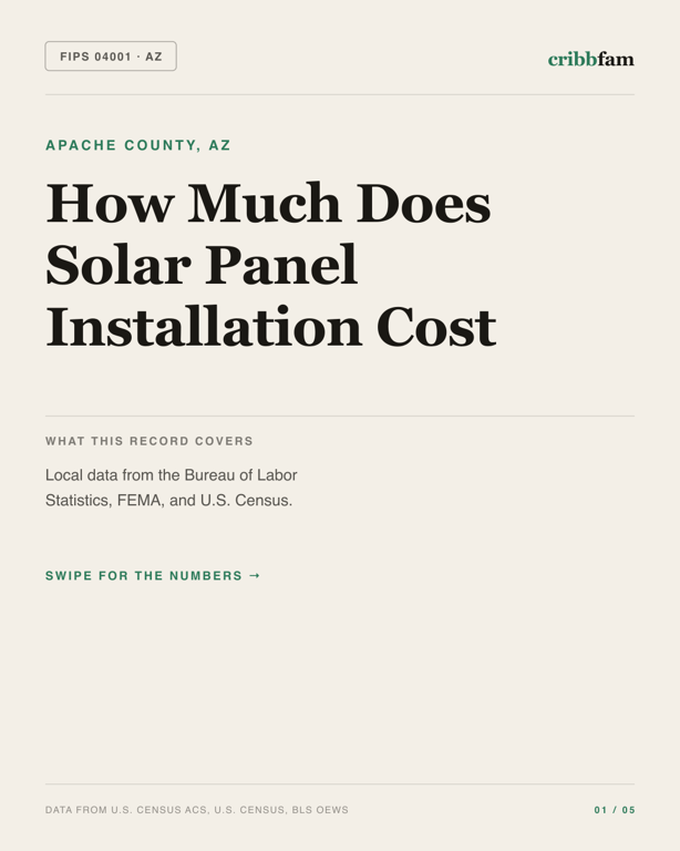 Solar in Apache County, AZ — regional cost snapshot