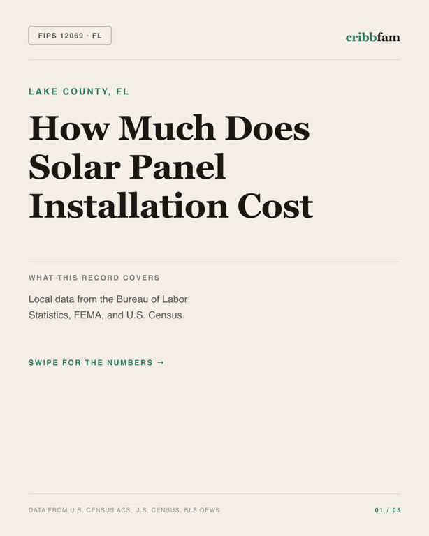 Solar in Lake County, FL — regional cost snapshot