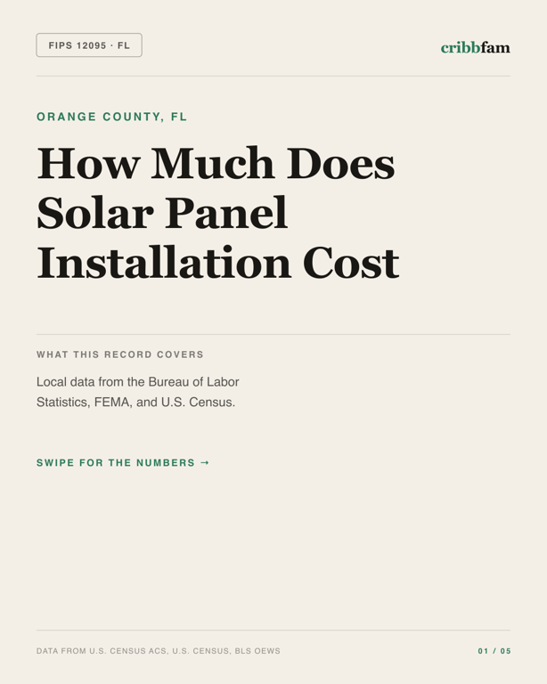 Solar in Orange County, FL — regional cost snapshot