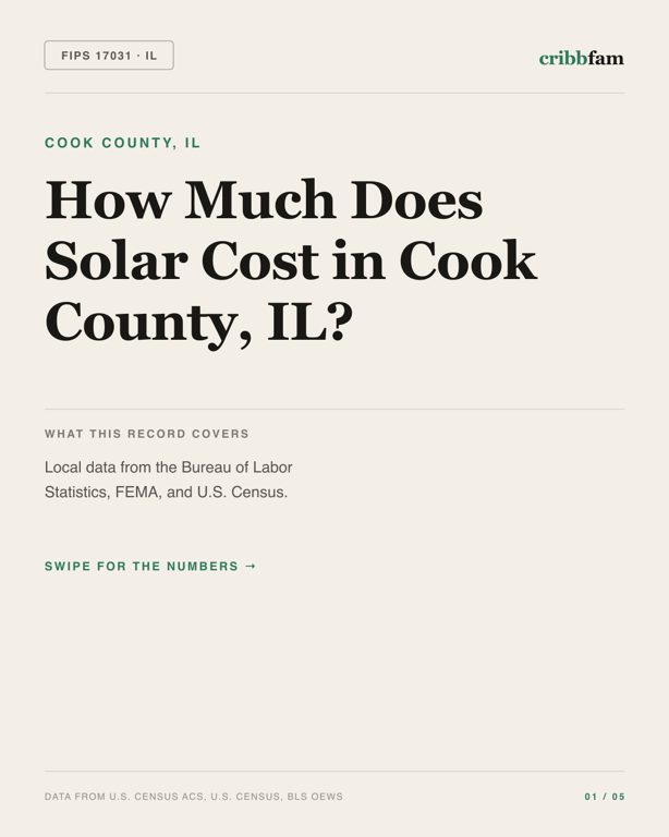 Solar in Cook County, IL — regional cost snapshot