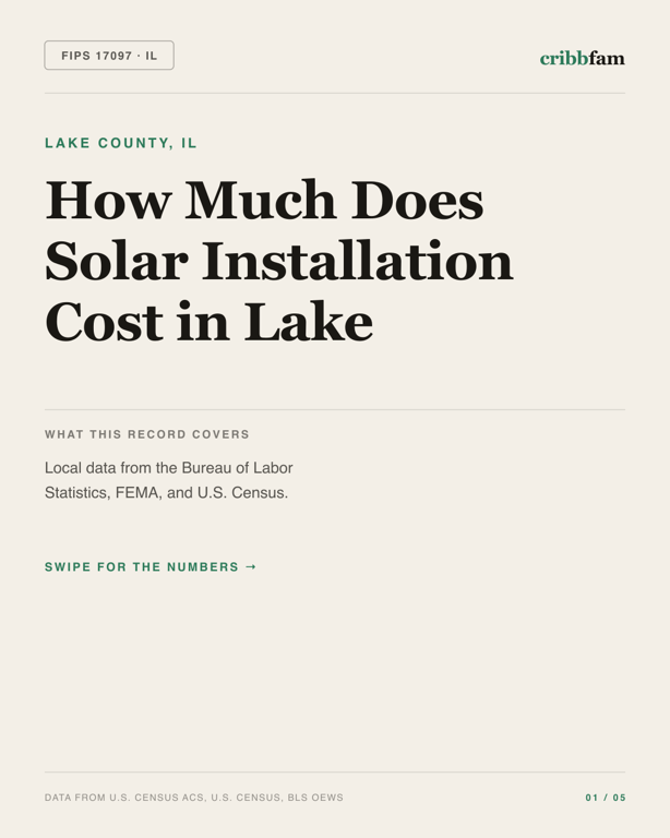 Solar in Lake County, IL — regional cost snapshot