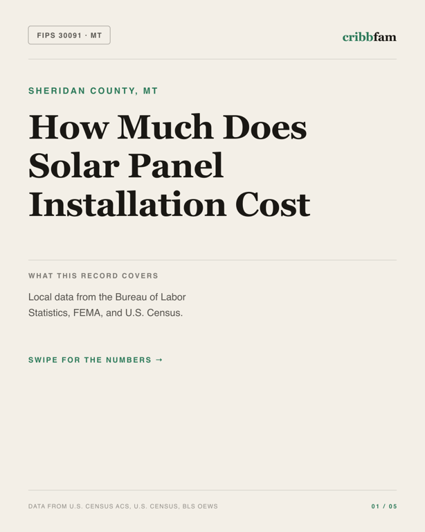 Solar in Sheridan County, MT — regional cost snapshot