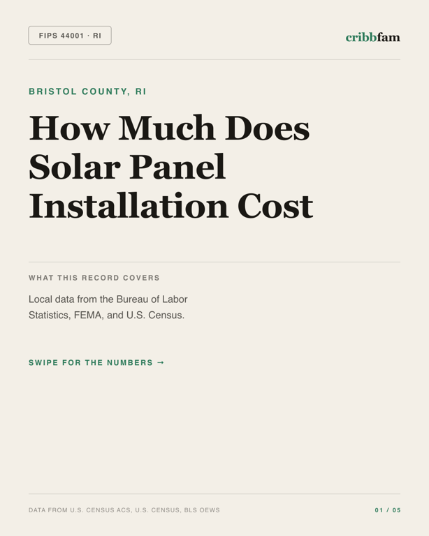 Solar in Bristol County, RI — regional cost snapshot