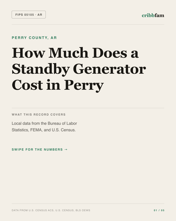 Standby Generators in Perry County, AR — regional cost snapshot