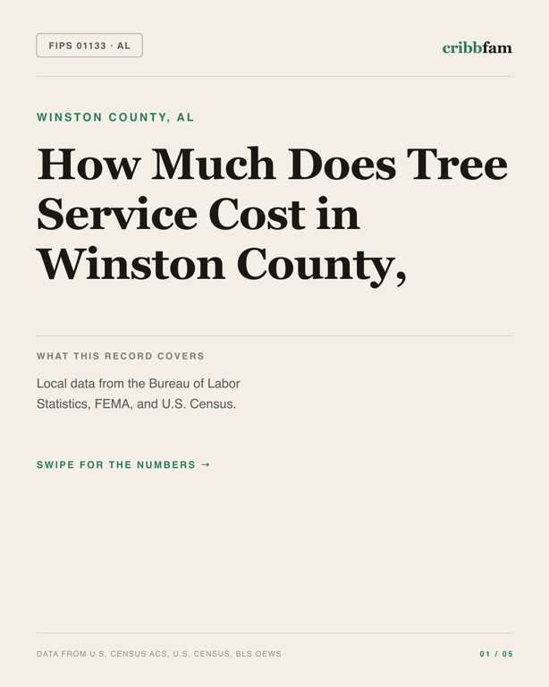 Tree Services in Winston County, AL — regional cost snapshot