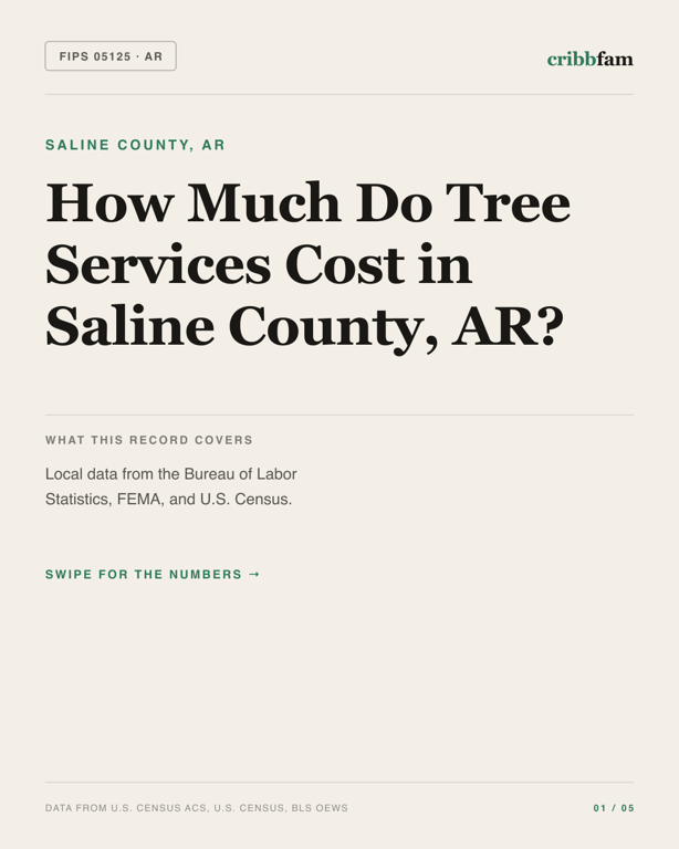 Tree Services in Saline County, AR — regional cost snapshot