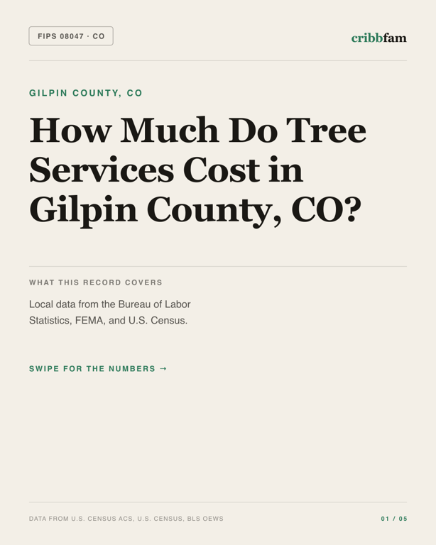 Tree Services in Gilpin County, CO — regional cost snapshot