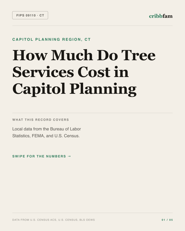 Tree Services in Capitol Planning Region, CT — regional cost snapshot
