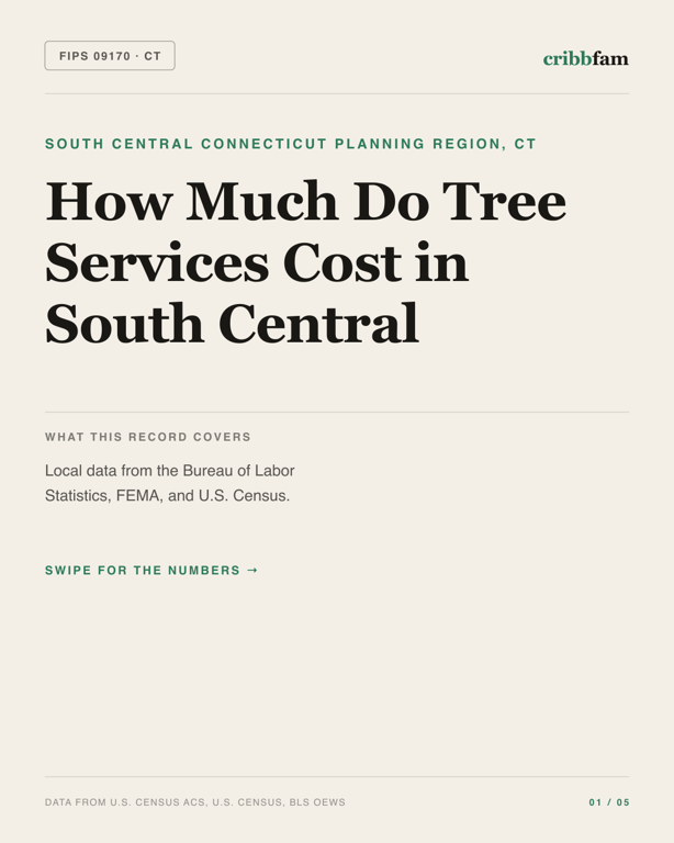 Tree Services in South Central Connecticut Planning Region, CT — regional cost snapshot