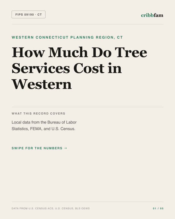Tree Services in Western Connecticut Planning Region, CT — regional cost snapshot