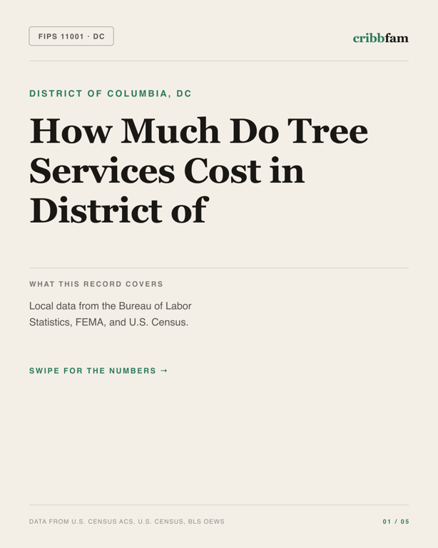 Tree Services in District Of Columbia, DC — regional cost snapshot