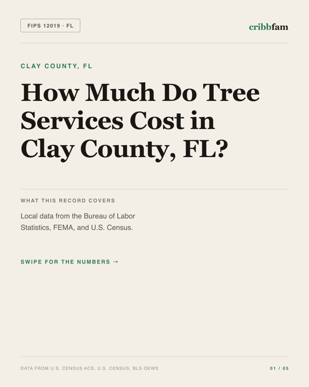 Tree Services in Clay County, FL — regional cost snapshot