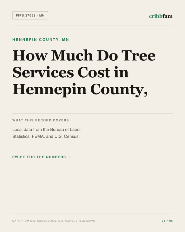Tree Services in Hennepin County, MN — regional cost snapshot