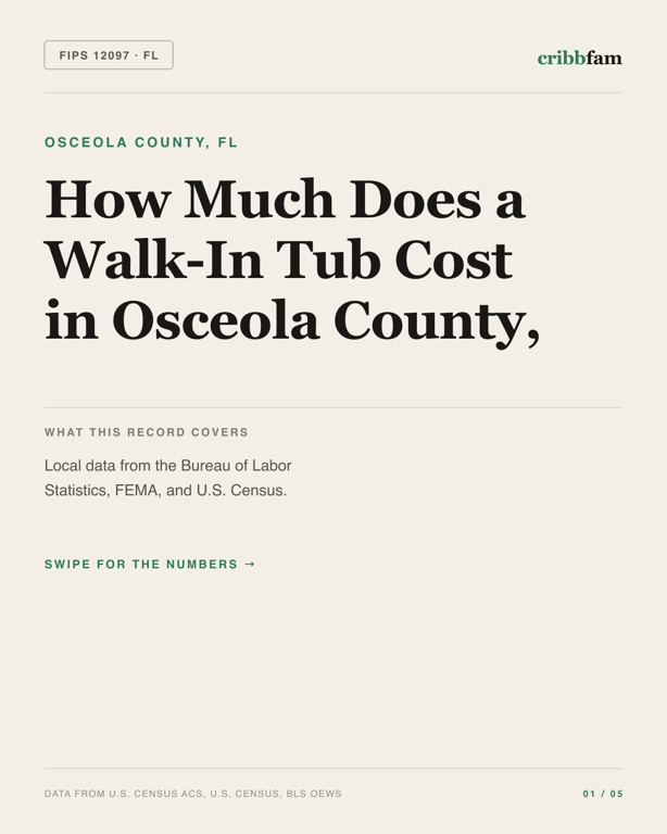 Walk-In Tubs in Osceola County, FL — regional cost snapshot