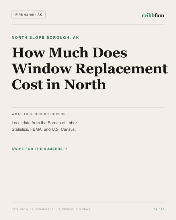 Window Replacement in North Slope Borough, AK — regional cost snapshot