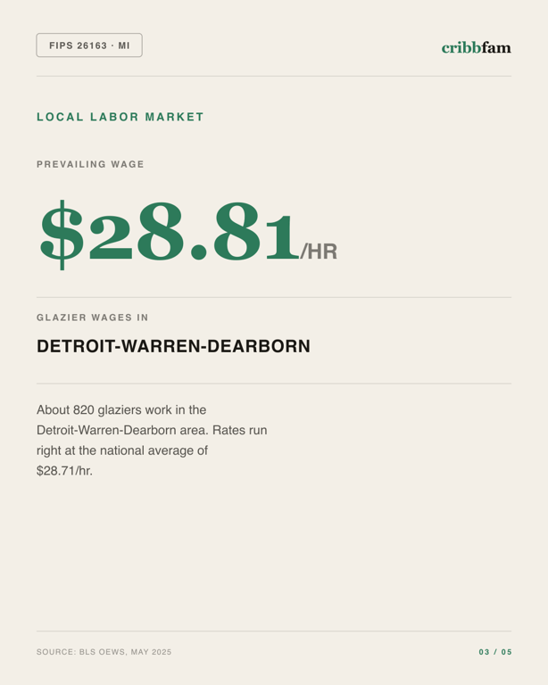 Window Replacement in Wayne County, MI — local labor market data