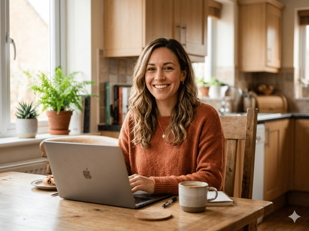 Woman smiling at the camera after getting matched with offers
