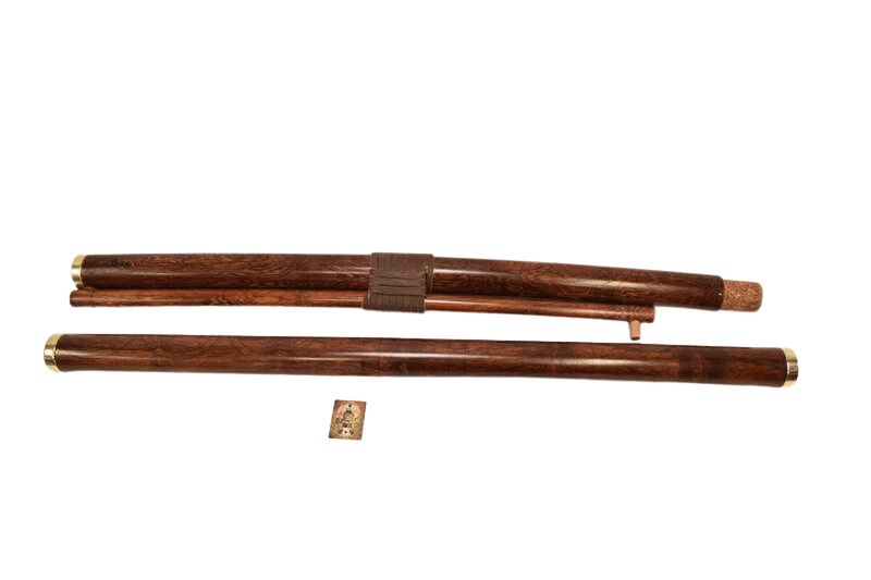 Fujara "H" skladacia, dĺžka: 135-140cm, vŕtanie: Ø26, zdobenie: Polornamentový lesk